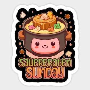 Sauerbraten Sunday Foodie Design Sticker